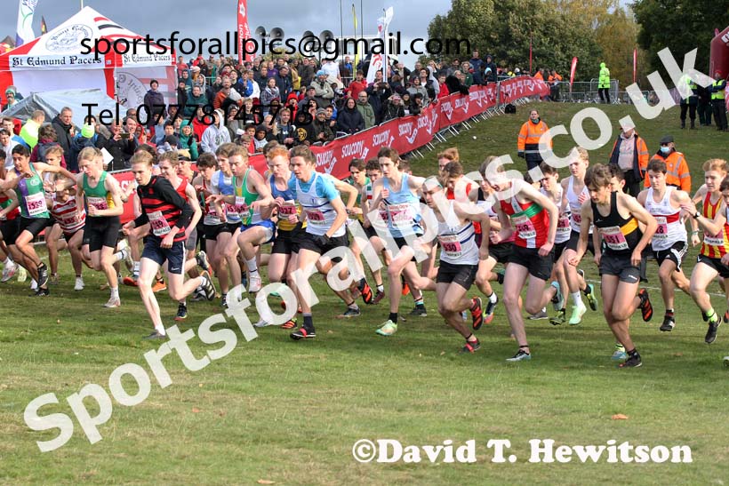 Junior mens 2021 National Cross Country Relays, Berry Hill Park, Mansfield. Photo: David T. Hewitson/Sports for All Pics